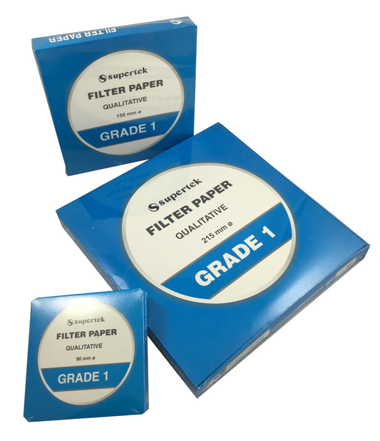 Filter Paper, Qualitative, Grade 1, 185 mm (Diameter) Pack of 100 Sheets
