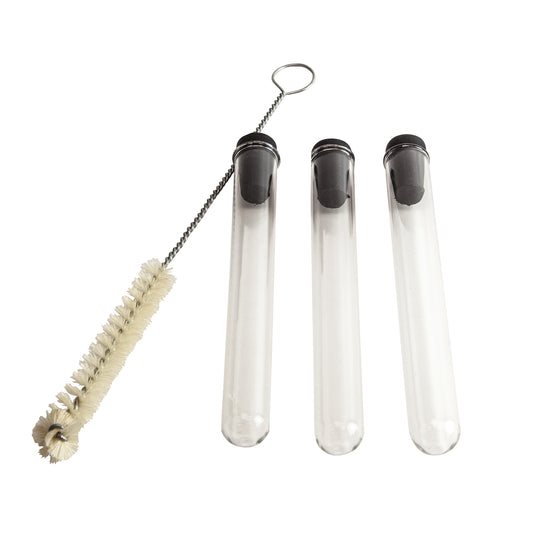 Test Tubes With stoppers, Set of 3, Glass
