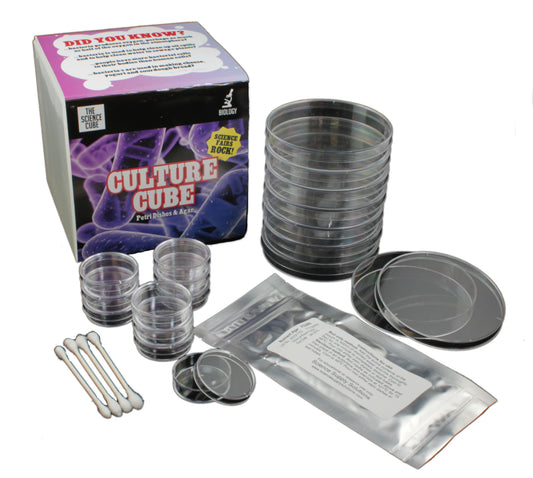 Culture Cube/Petri Dishes W/Agar
