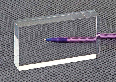 Refraction Block, Acrylic, 115 mm x 65 mm x 20 mm. All sides polished.