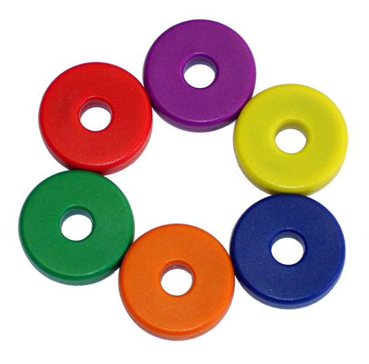 Ring Magnet Set, 6 Colors (Red, Orange, Purple, Yellow, Green, Blue)