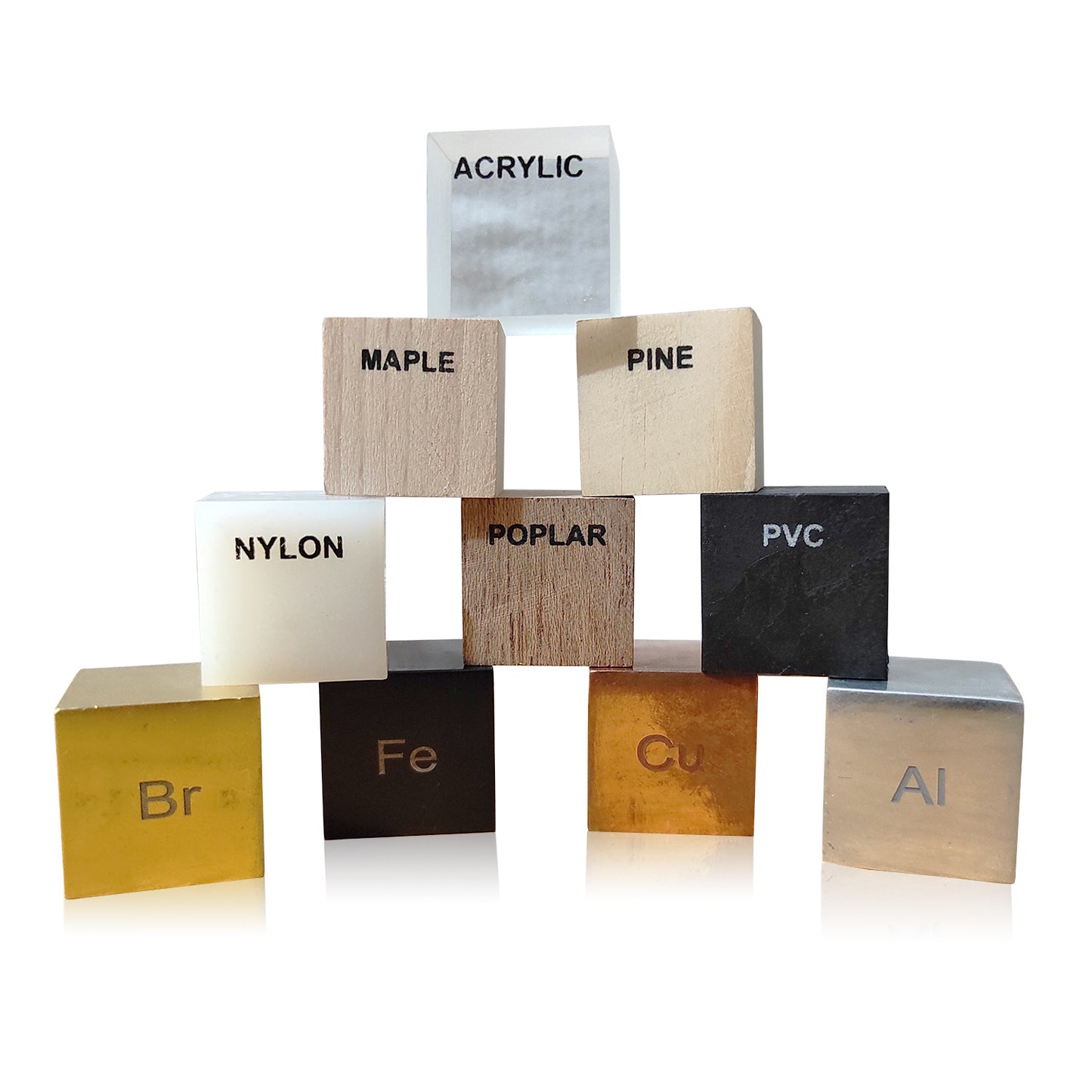 Ten Specimen Density Set (Ten Piece/Cube/Block)