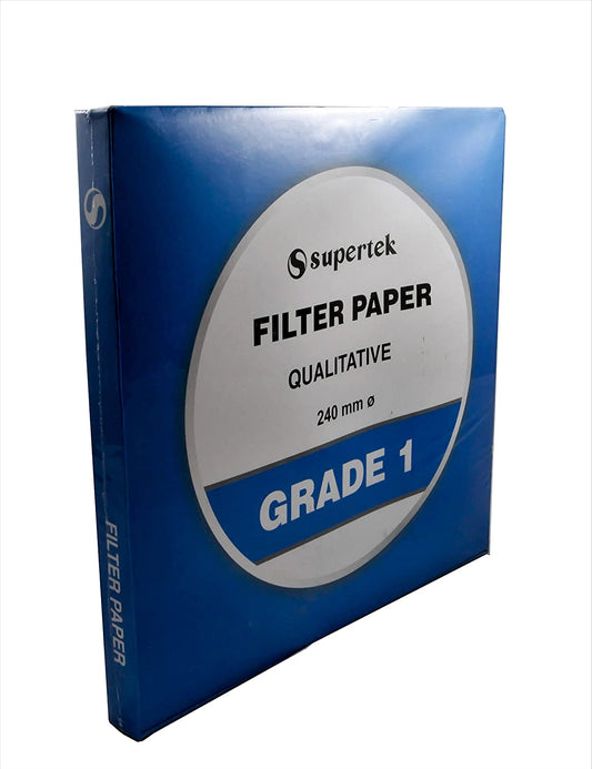 Filter Paper, Qualitative, Grade 1, 240 mm (Diameter) Pack of 100 Sheets