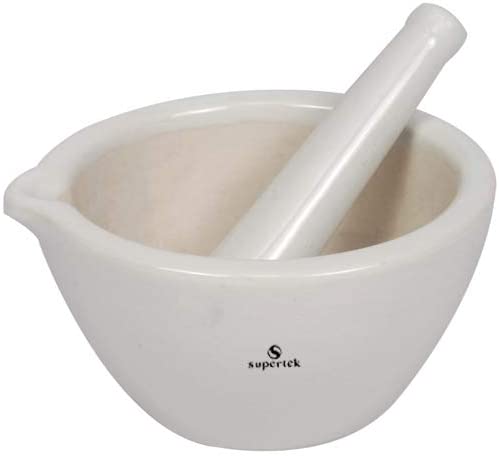 Supertek Mortar and Pestle, 100ml (75mm Inside Diameter)