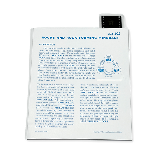 T302 Microslide, Rocks & Rock Forming Minerals